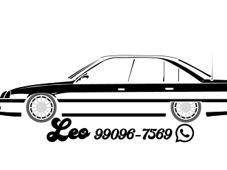 Logotipo profissional vetorizado em SVG do Léo Mecânico – versão silhueta.